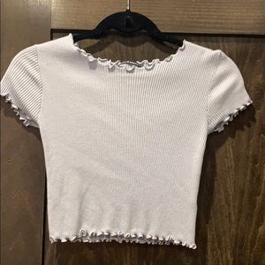 light blue brandy melville crop top